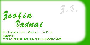 zsofia vadnai business card